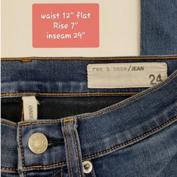 Rag & bone skinny jeans size 24 - Picture 3 of 7